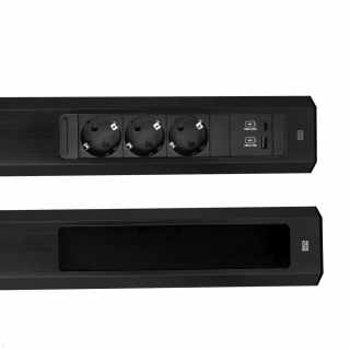 Bachmann CASIA2 Univerzális sarokdugalj 3x230V+1xUSB A&C 22W töltő fekete #4