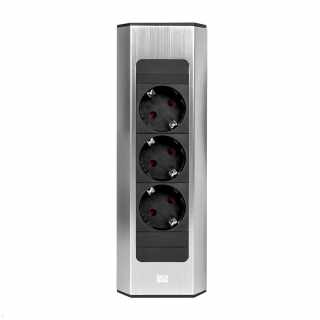 Bachmann CASIA2 Univerzális sarokdugalj 3x230V inox optika #1