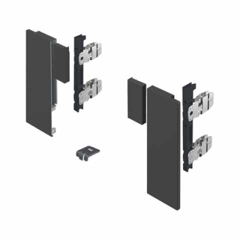 Hettich AvanTech YOU frontrögzítő belső fiók tartóprofil változathoz,187 mm magas, antracit