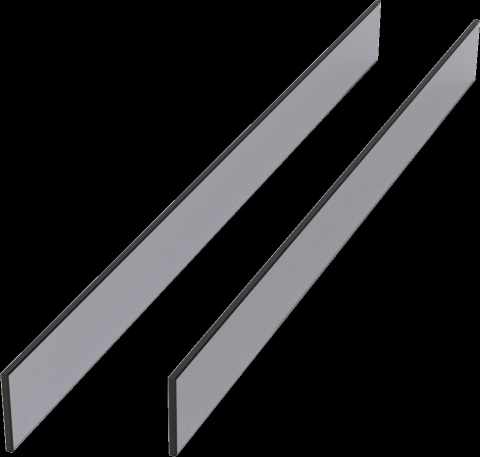 Kesseböhmer CONERO edzett szürke biztonsági üveg kihúzható belső fiókhoz 72  H / Korpusz belső szélesség: 610-670 mm