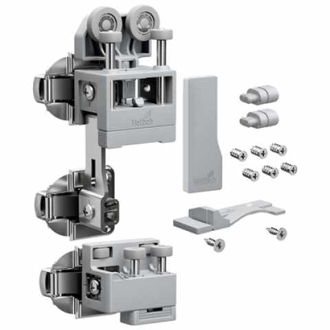 Hettich WingLine L szerelvénykészlet, (max. 25 kg ajtószárnyhoz), szürke, bal