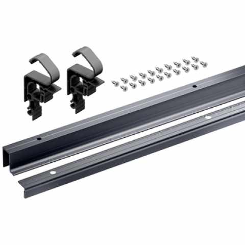 Hettich WingLine L nagy teherbírású profilkészlet alsó vezetővel, 2400 mm,porszórt  antracit