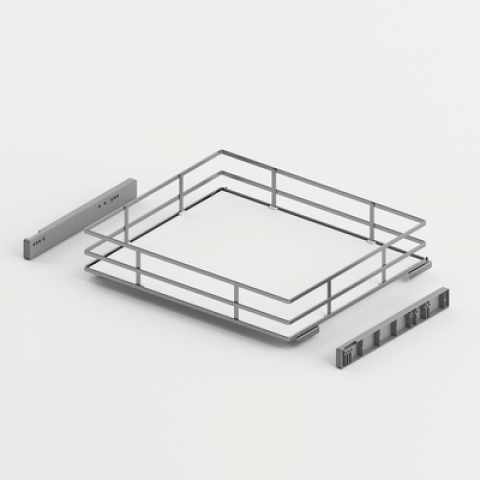 Hettich Naro 400 belső fiók, 450 mm, króm/fehér