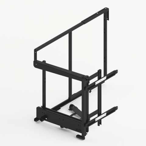 Hettich Goro kihúzható sarokszekrény szerelvénykészlet, balos, 450 mm, antracit