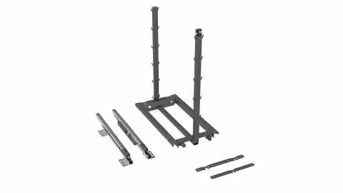Kesseböhmer DISPENSA Junior III. vasalatszett 300 mm fenéklapra szerelhető, kosarak nélkül Anthracite