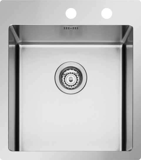 HKT, Kumu Mix 400 FB mosogatótálca 45cm-es szekrénybe, szálcsiszolt rozsdamentes acél