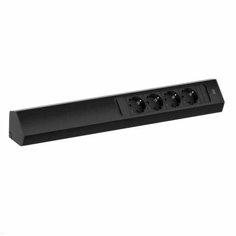 Bachmann CASIA2 Univerzális sarokdugalj 4x230V fekete
